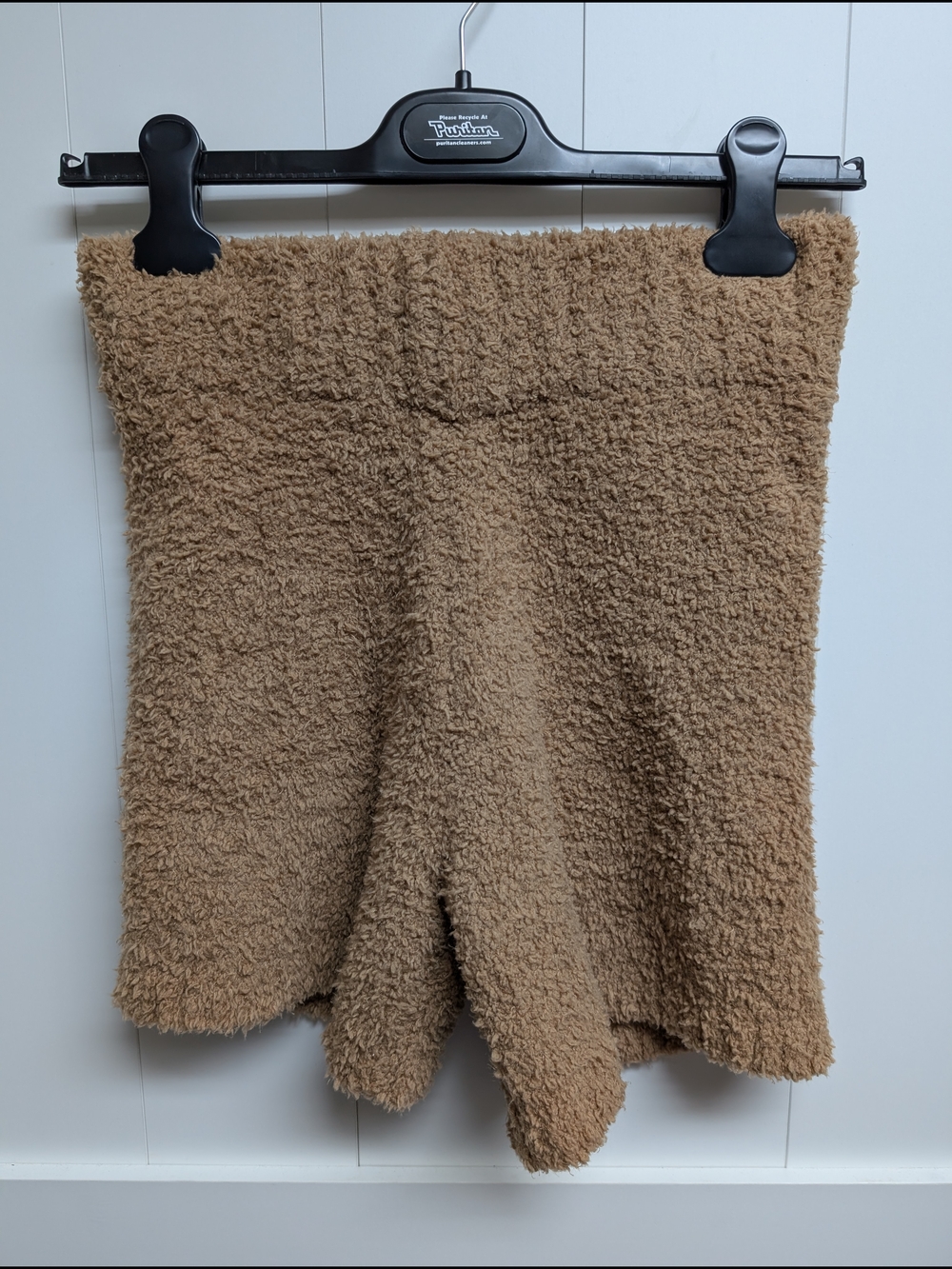 Skims Cozy Knit Boucle Shorts in Camel Brown, NWT, Medium